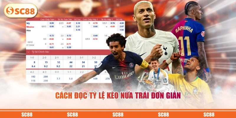 Cách đọc tỷ lệ kèo nửa trái đơn giản