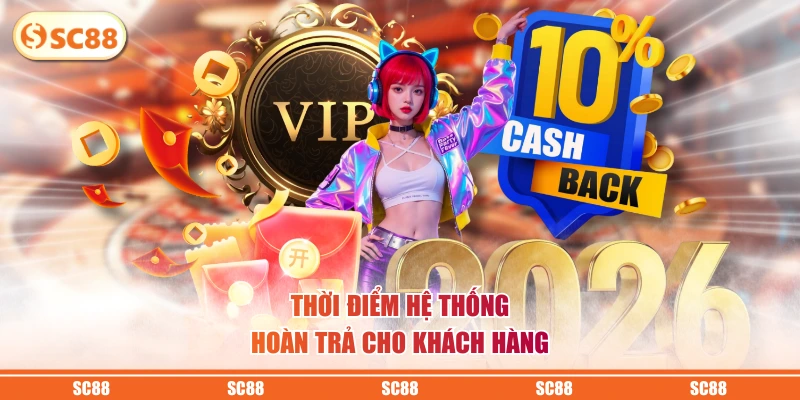 Thời điểm hệ thống hoàn trả cho khách hàng